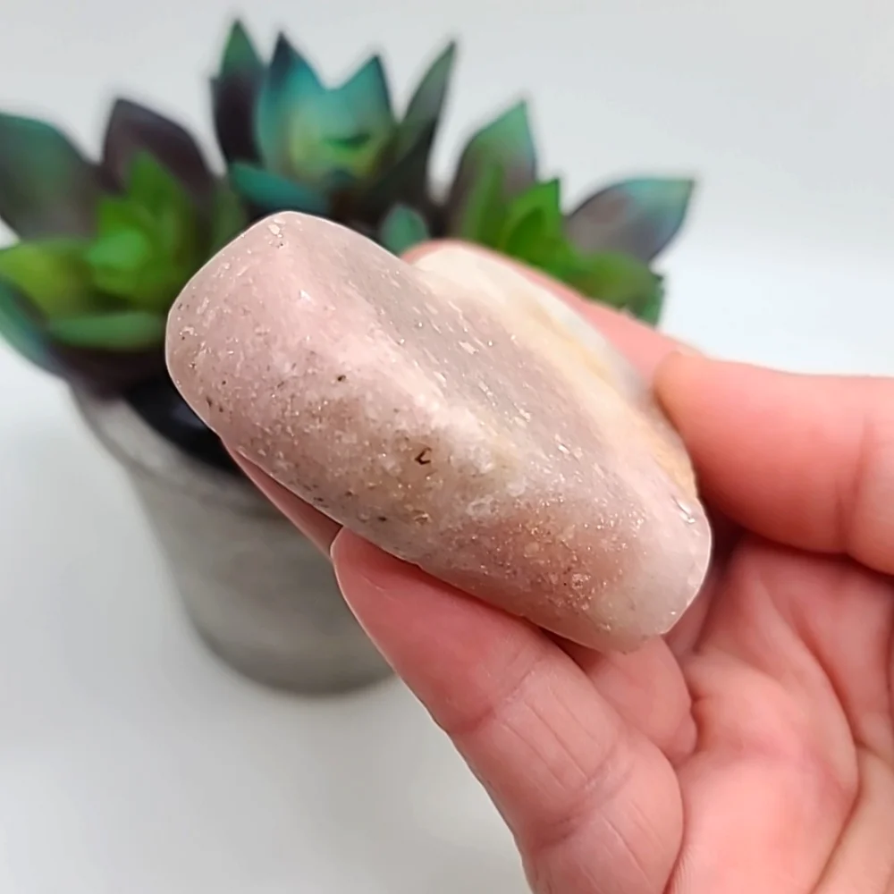 CLEARANCE Pink Amethyst Crystal Heart A